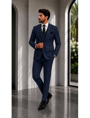 BLZR-2631LACİVERT  SLİMFİT BLAZER  DOUBLE 