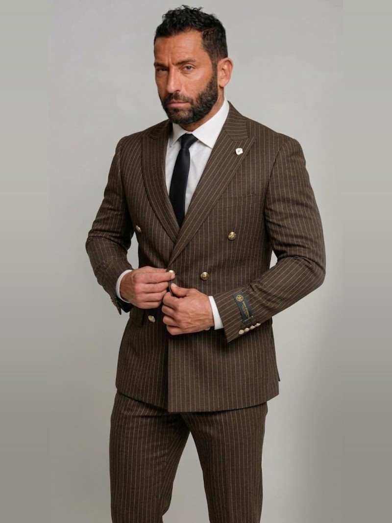 Kahve Çizgili Krovoze Takım