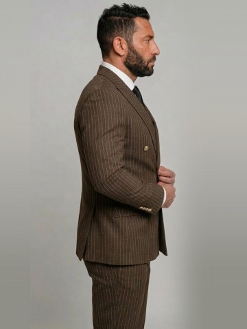 Kahve Çizgili Krovoze Takım