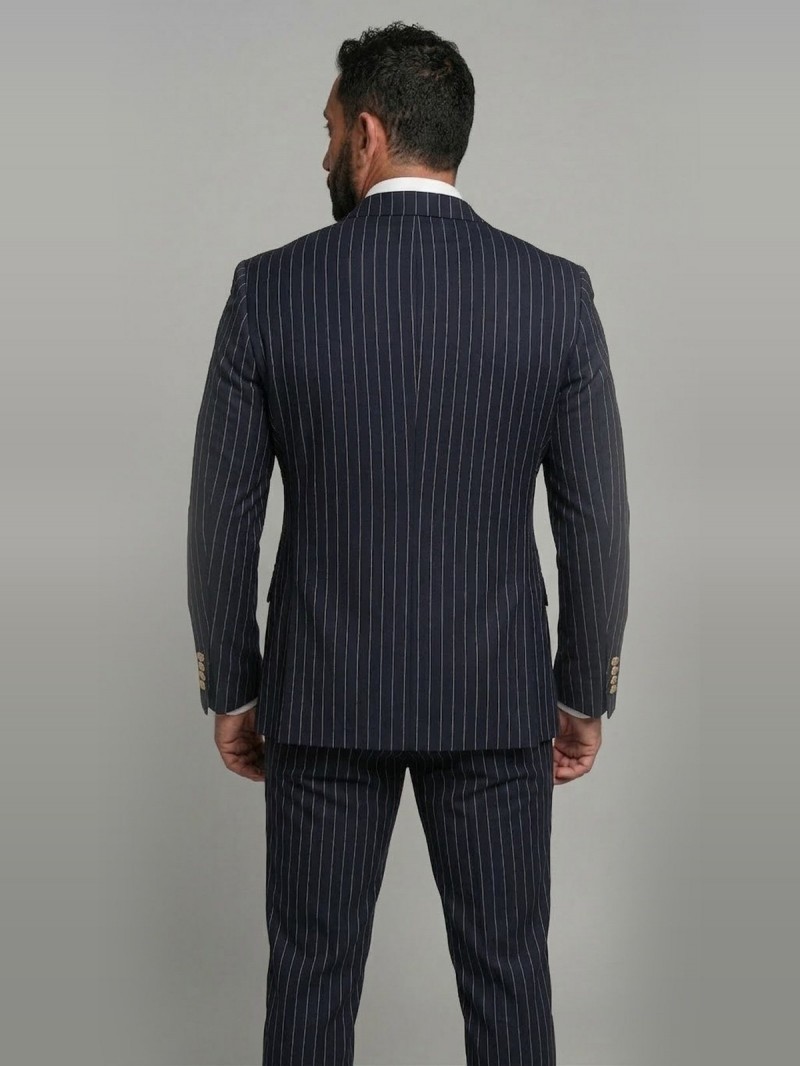 Lacivert Çizgili Krovoze Takım