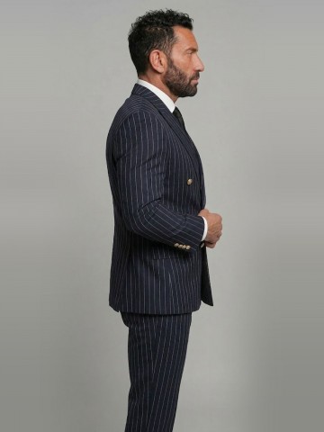 Lacivert Çizgili Krovoze Takım