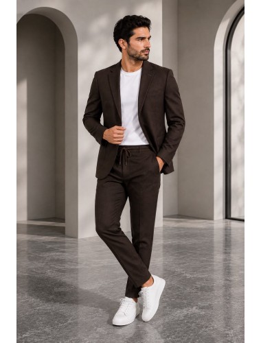 SLİMFİT KAHVE GOFLE TAKIM ELBİSE. GFL-2623 SLİMFİT KAHVE GOFLE TAKIM ELBİSE. GFL-2623