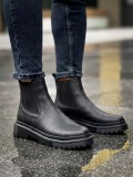 OLD-102 Siyah Mat Cilt Kışlık Bot