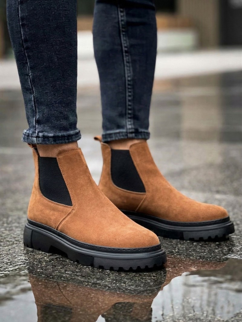 OLD-114 Taba Süet Kışlık Bot