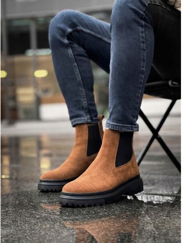 OLD-114 Taba Süet Kışlık Bot