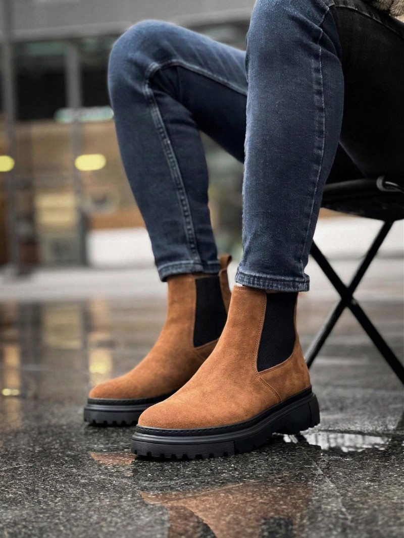 OLD-114 Taba Süet Kışlık Bot