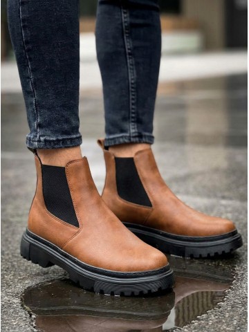 OLD-116 Taba Deri Kışlık Bot