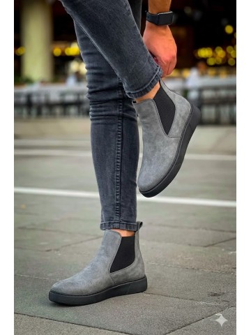 OLD-203 Gri Deri Beyaz Taban