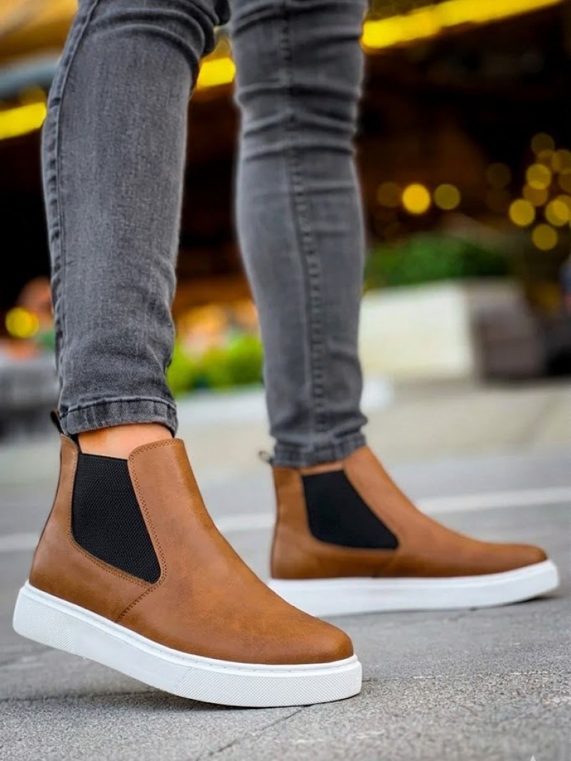 OLD-204 Taba Deri Beyaz Taban