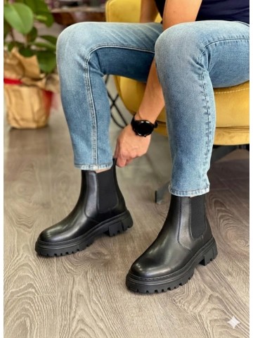 OLD-211 Siyah Düz Deri EvA Taban