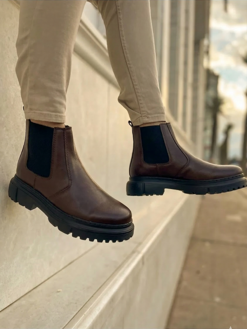 OLD-212 Kahve  Düz Deri EvA Taban