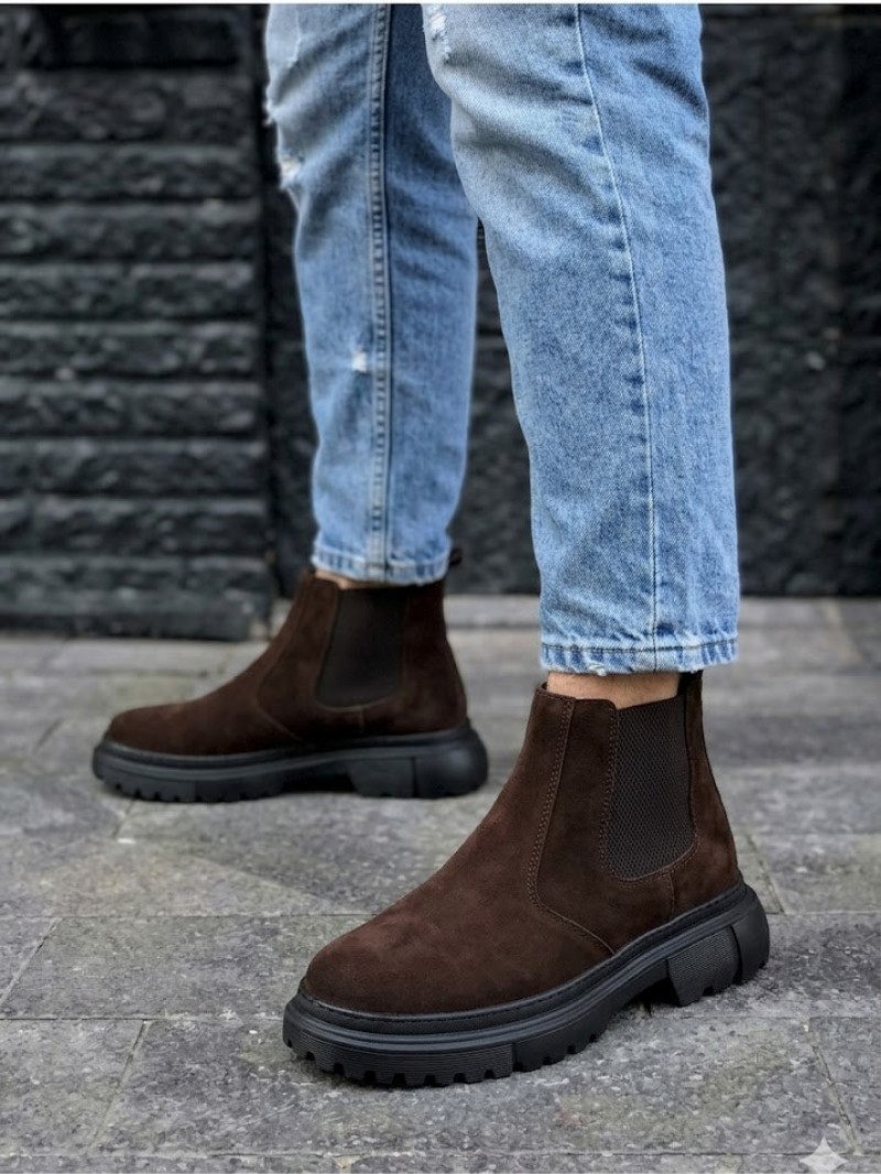 OLD-223 Kahve Süet Eva Taban