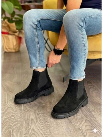 OLD-230 Siyah Süet Siyah Taban