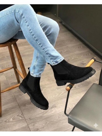 OLD-230 Siyah Süet Siyah Taban