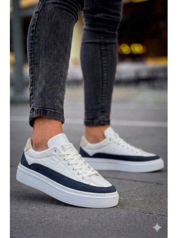 OLD-5002 Zenne Lacivert Beyaz Krem