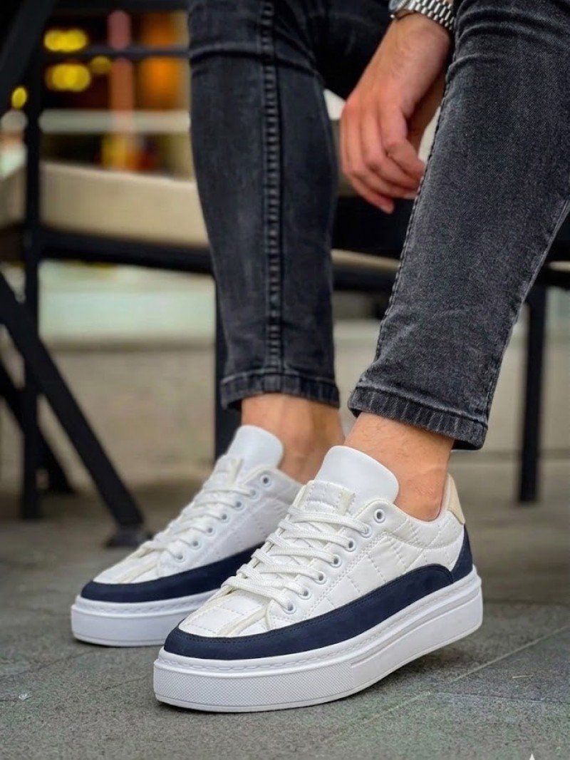 OLD-5002 Zenne Lacivert Beyaz Krem