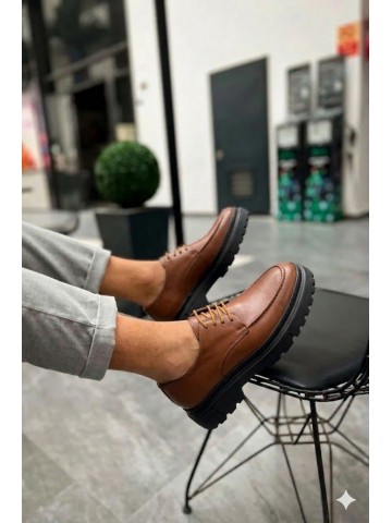 OLD-5052  taba  Deri Bağcıklı