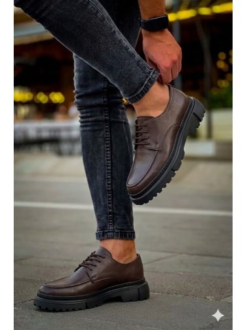 OLD-5053  Kahve Deri Bağcıklı