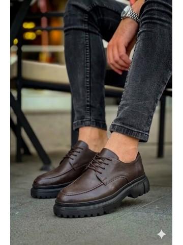 OLD-5053  Kahve Deri Bağcıklı