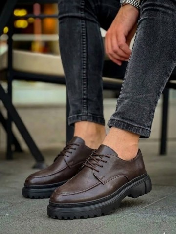 OLD-5053  Kahve Deri Bağcıklı