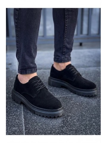 OLD-5060 Siyah Deri Bağcıklı