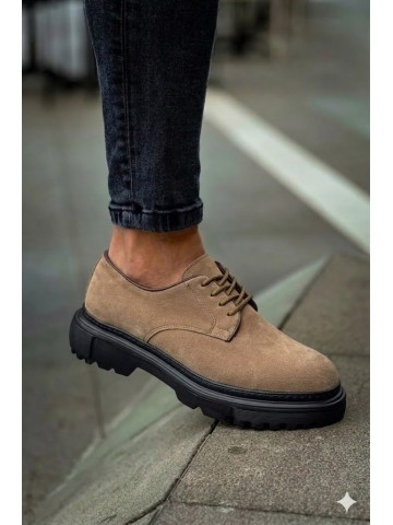 OLD-5063 Krem  Süet Bağcıklı