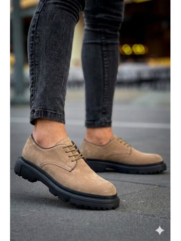 OLD-5063 Krem  Süet Bağcıklı