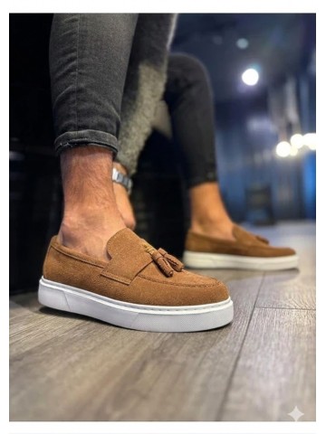 OLD-5102 Süet Kahverengi Püsküllü