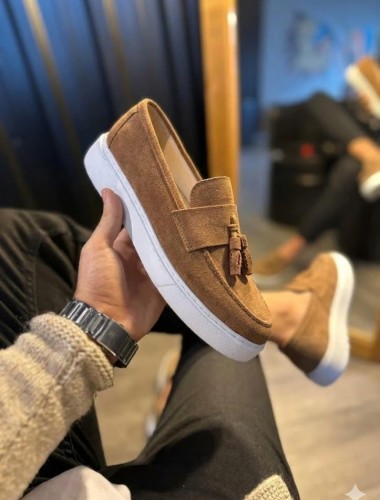 OLD-5102 Süet Kahverengi Püsküllü