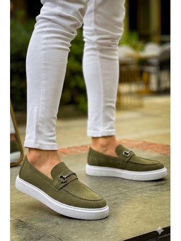 OLD-5402  Süet Haki Yeşil Demir Toka