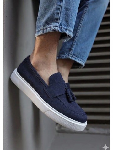 OLD-5401 Süet Lacivert Demir Toka