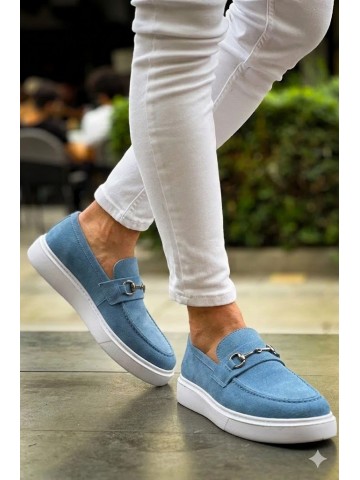 OLD-5405 Süet Mavi Püsküllü