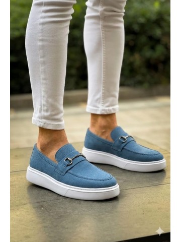 OLD-5405 Süet Mavi Püsküllü