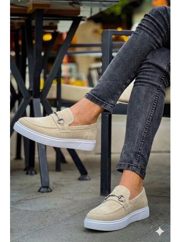 OLD-5404 Süet Krem Demir Toka