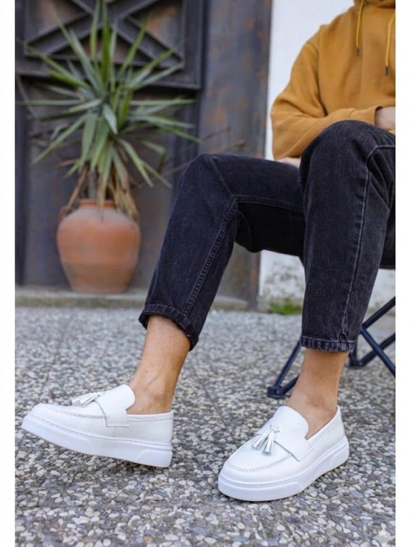 OLD-5107 Siyah Deri Püsküllü