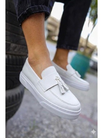 OLD-5107 Siyah Deri Püsküllü