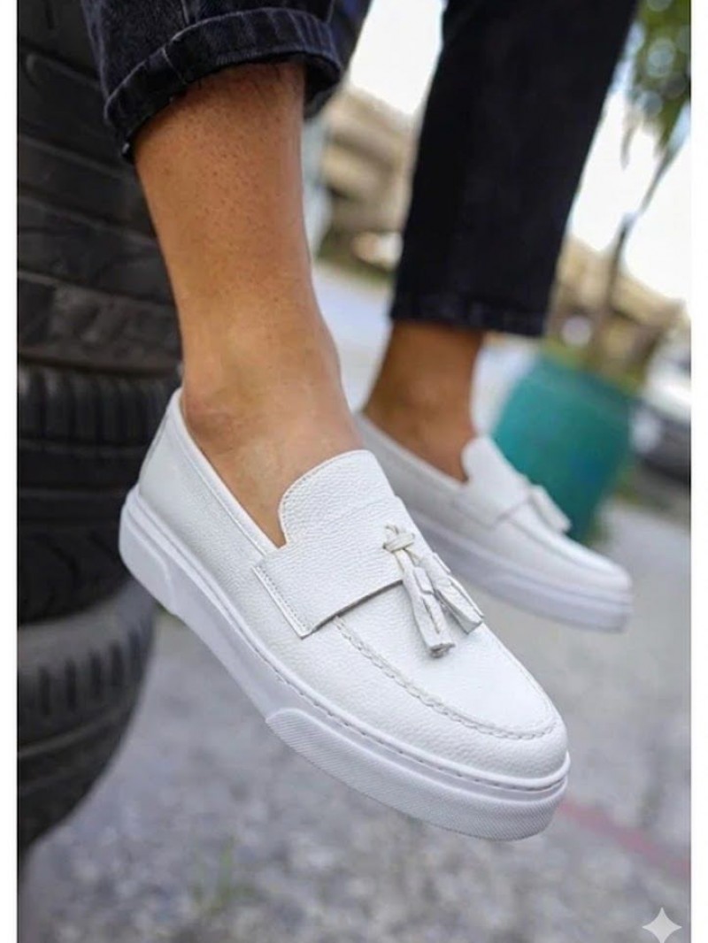 OLD-5107 Siyah Deri Püsküllü