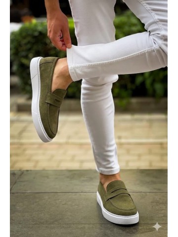 OLD-5303 Süet Haki Yeşil