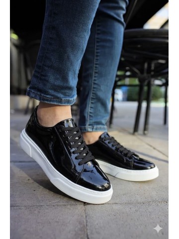 OLD-6004 Beyaz Rugan Deri lüfer