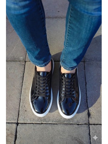 OLD-6004 Beyaz Rugan Deri lüfer