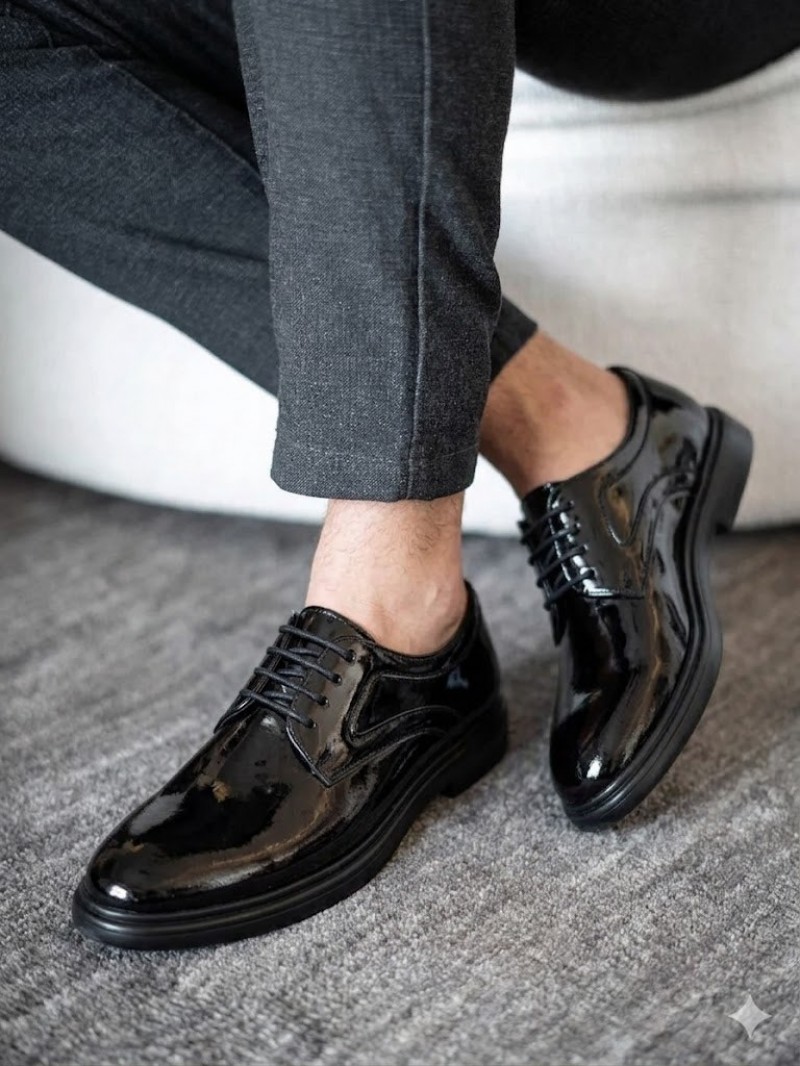 OLD-7001 Siyah Rugan Deri