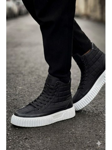 OLD-8108 Siyah Beyaz Paraşüt Kumaş