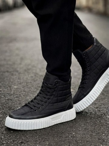 OLD-8108 Siyah Beyaz Paraşüt Kumaş