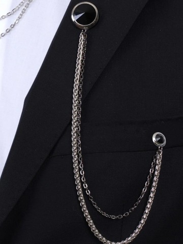 Siyah Motifli Yaka Rozeti