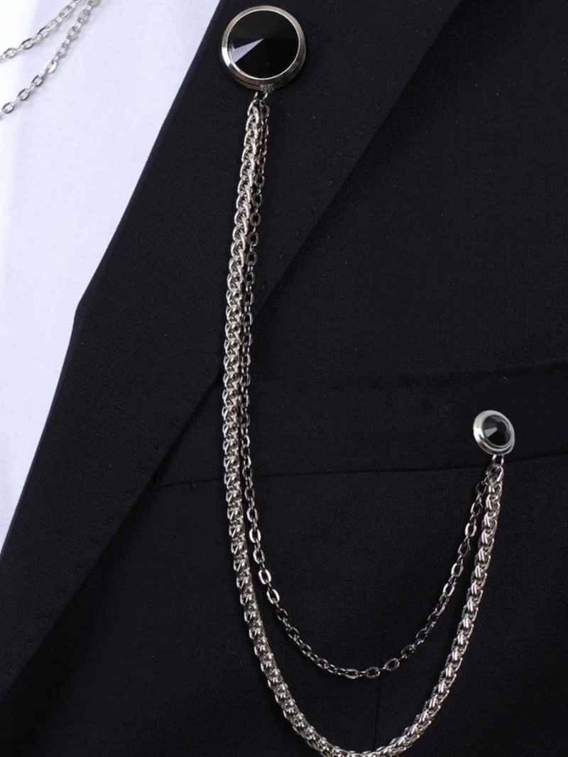 Siyah Motifli Yaka Rozeti