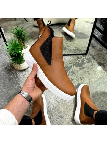 OLD-204 Taba Deri Beyaz Taban