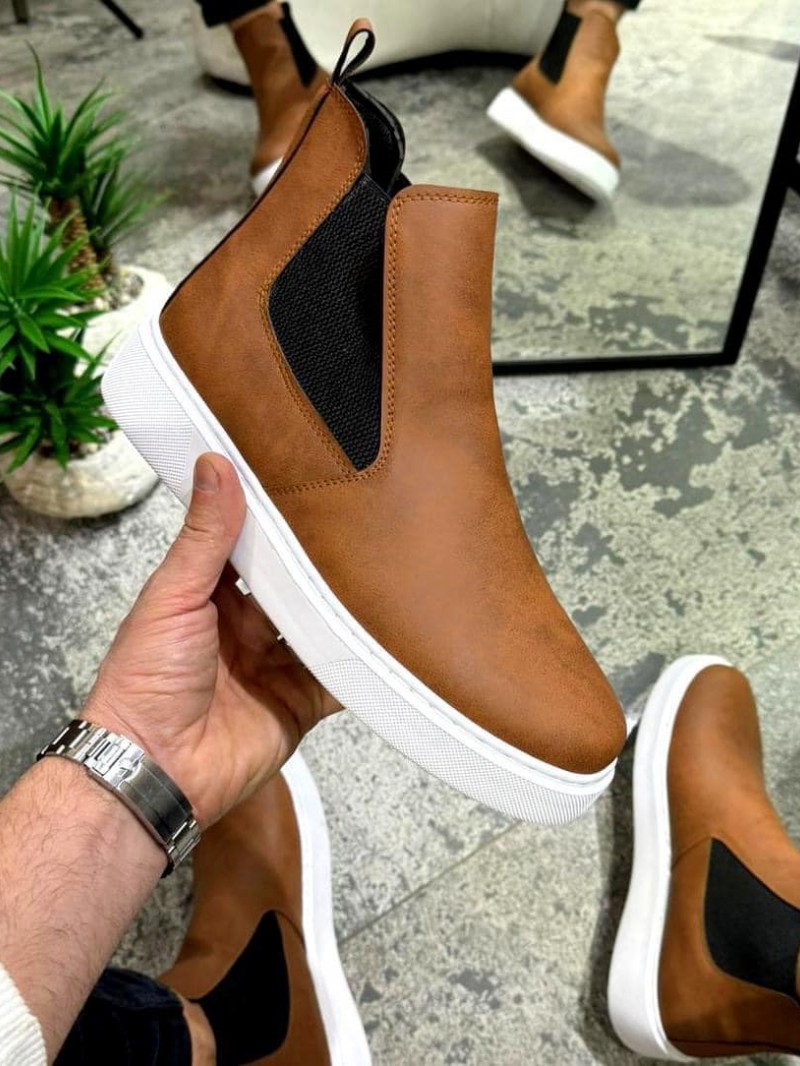 OLD-204 Taba Deri Beyaz Taban