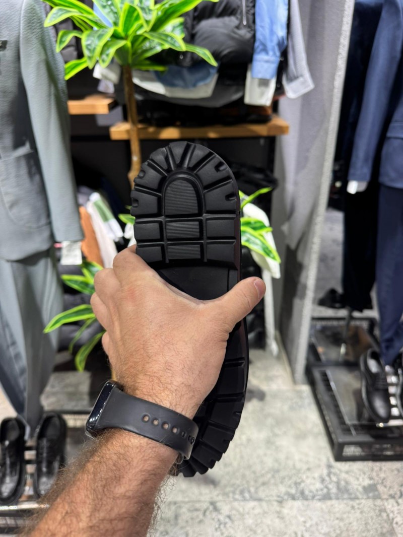 OLD-211 Siyah Düz Deri EvA Taban