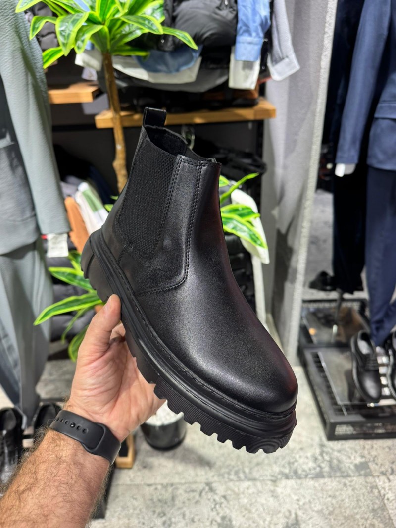 OLD-211 Siyah Düz Deri EvA Taban