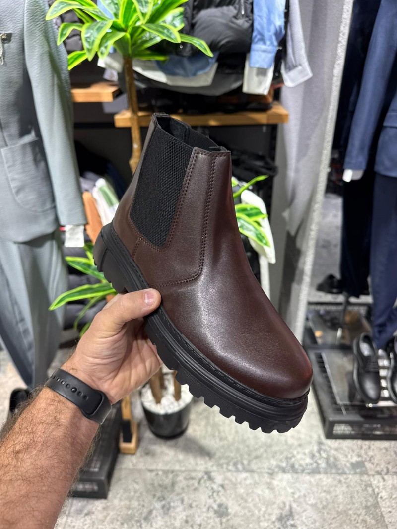 OLD-212 Kahve  Düz Deri EvA Taban